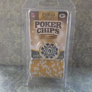 NFL Gold Poker Chips - White and Gold